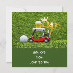 Carte Golf  Joyeuse fête des Pères 