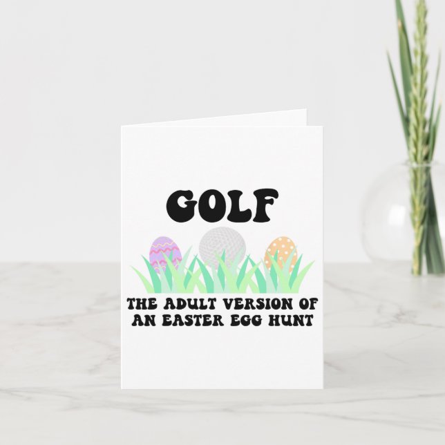 Carte Golf La Version Adulte D'Une Chasse Aux Oeufs De P (Devant)