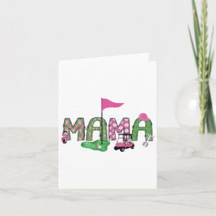 Carte Golf Mama Pink Trou En Un Golf 1ère Fille Annivers