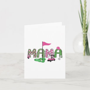 Carte Golf Mama Pink Trou En Un Golf 1ère Fille Annivers