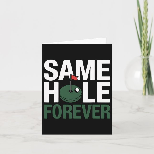 Carte Golf Même Trou Forever Funny Golfing Don Pour Golf (Devant)