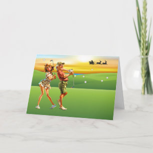 Carte GOLF Noël Personnel ou Professionnel