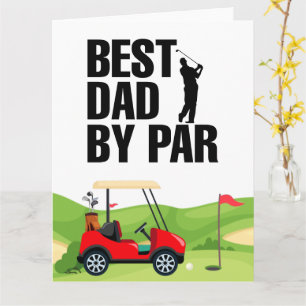 Carte Golf Papa meilleur papa par Par pour papa Fête des