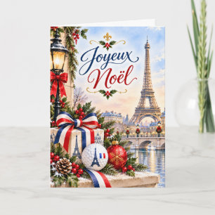 Carte Golf Paris Tour Eiffel Noël français