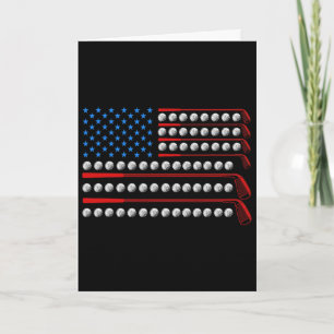 Carte Golf Patriotique Drapeau Usa Clubs De Golf 4 Juill
