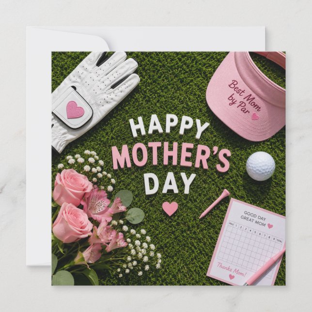 Carte Golf pour la fête des mères pour maman golfeuse av (Devant)