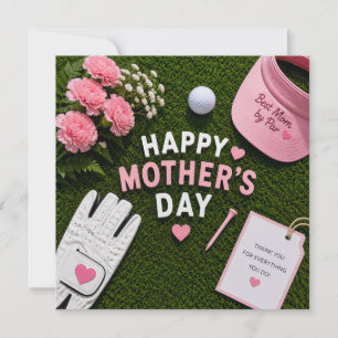 Carte Golf pour la fête des mères pour maman golfeuse av