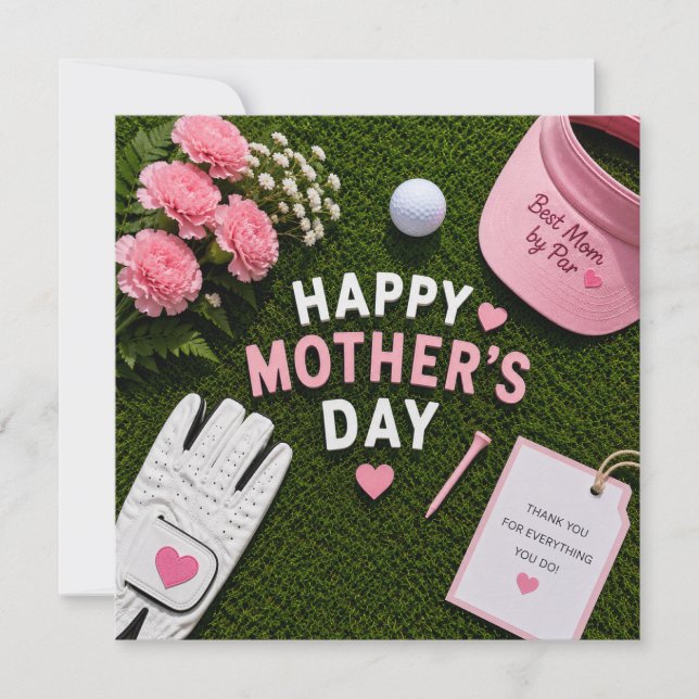 Carte Golf pour la fête des mères pour maman golfeuse av (Devant)