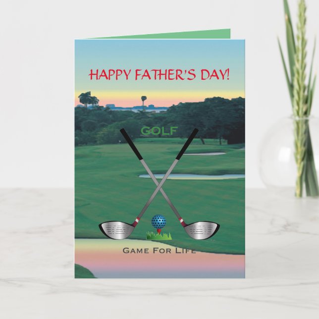 Carte GOLF - Retraité "Jeu pour la vie" (Devant)