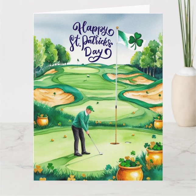 Carte Golf Saint-Patrick jour de l'eau-forte (Devant)