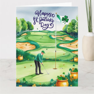 Carte Golf Saint-Patrick jour de l'eau-forte