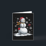 Carte Golf Snowman Golf Player Santa Hat Christmas Amusa<br><div class="desc">Golf Snowman Golf Player Santa Hat Christmas Amusant</div>