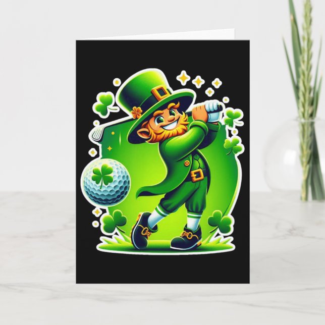 Carte Golf St Patrick's Day Golf Golf irlandais 1  (Devant)