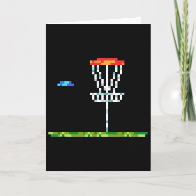 Carte Golf sur Disque Hommes Golf sur Disque 8 Bit Sket  (Devant)