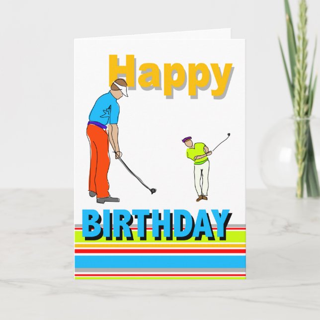 Carte Golf Themed Birthday Card (Devant)