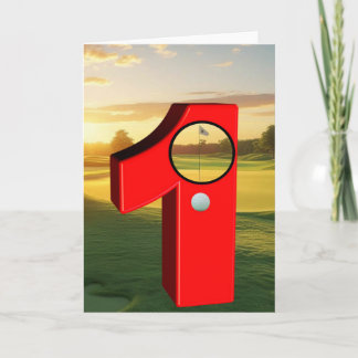 Carte Golf. Trou en un.