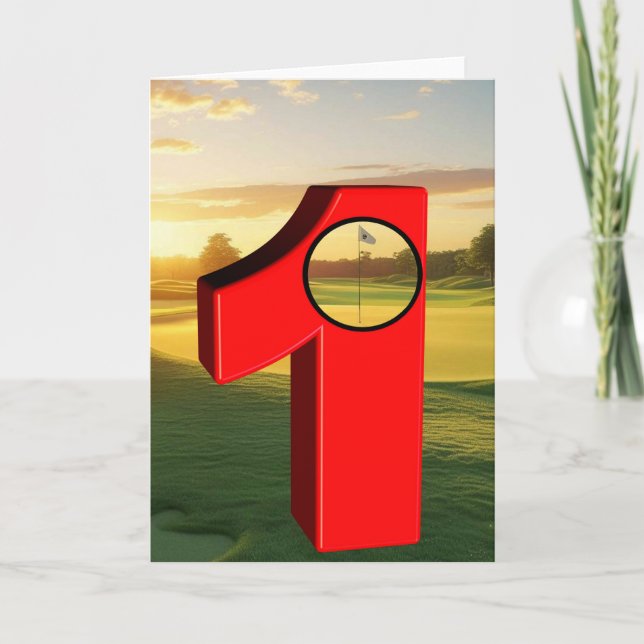 Carte Golf. Trous en un. (Devant)