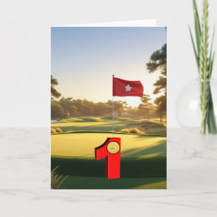 Carte Golf. Un trou en un.