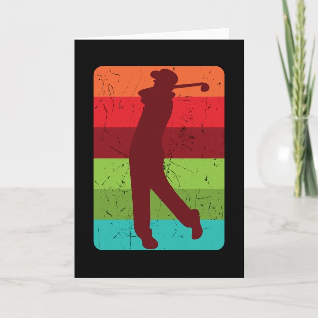 Carte GOLF VINTAGE Golfing Vêtements Femmes Hommes Enfan (Devant)