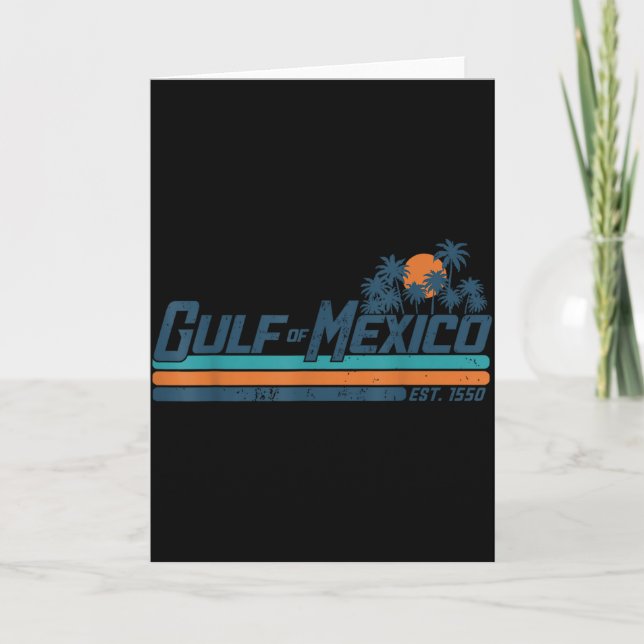 Carte Golfe Du Mexique Est 1550 Rétro Plage Golfe Du Mex (Devant)