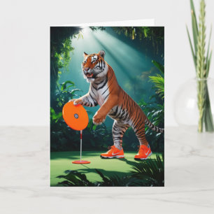 Carte Golfer de disque de tigre