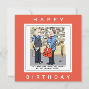 Carte Golfer Postman aime le dessin sur le golf