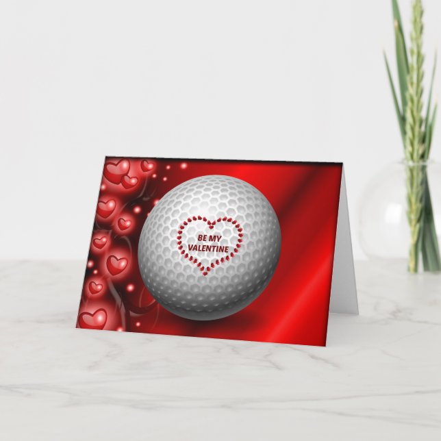 Carte Golfer - Soyez ma Saint-Valentin (Devant)