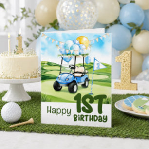 Carte Golfeur de 1 an golfeur de premier anniversaire 