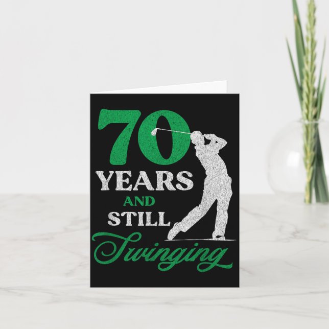 Carte Golfeur de 70 ans_ Citation de golf Golf 70e (Devant)