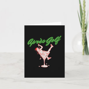 Carte Golfeur drôle Apres Golf Retro Fille Golfeuse Dans