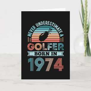 Carte Golfeur né 1974 Golfing 50e anniversaire Cadeau pa