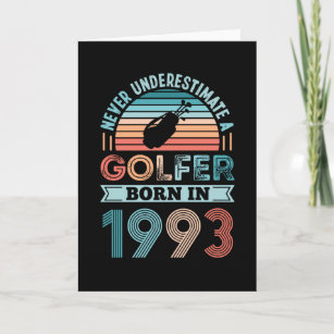 Carte Golfeur né 1993 Golfing 30e anniversaire Cadeau pa