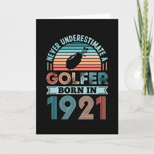 Carte Golfeur né en 1922 Cadeau pour 100e anniversaire P