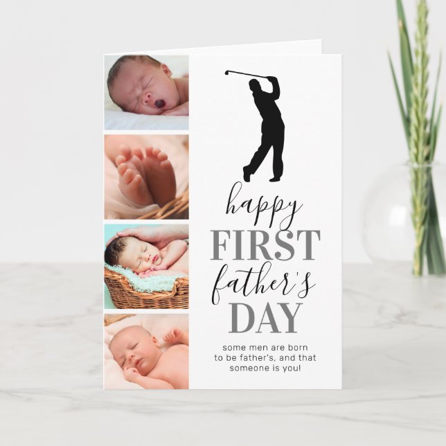 Carte Golfeur Photo Fête des Pères (Devant)