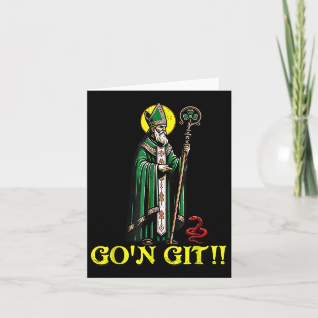 Carte G'on Git Funny Jour de la Saint Patrick Shamrock S (Devant)