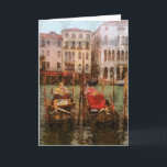 Carte "GONDOLAS IN VENICE" (manip. à l'aspect antique)<br><div class="desc">PHOTO DE DEUX GONDOLAS À VENISE,  DONT UN "ANCIEN" REGARDE À TRAVERS LA MANIPULATION NUMÉRIQUE.</div>