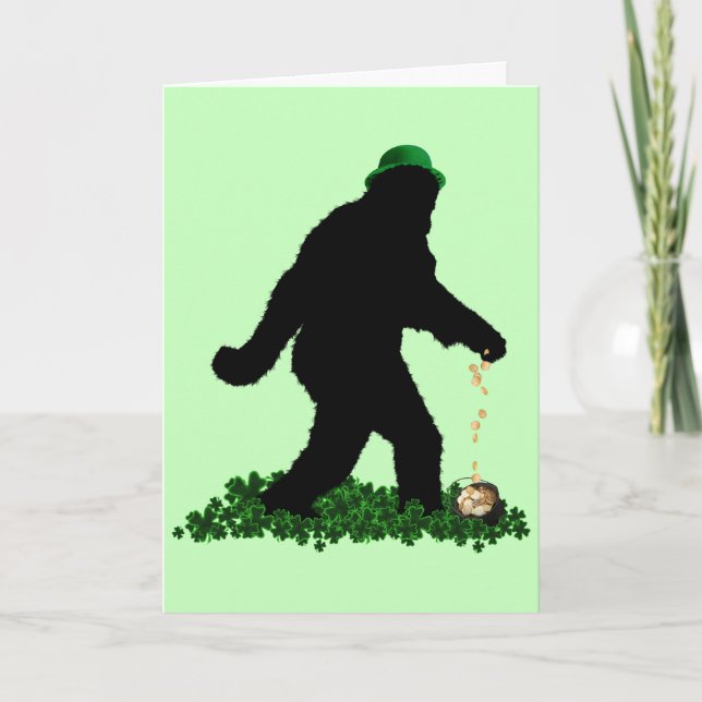 Carte Gone Squatchin' le jour de la Saint Patrick (Devant)