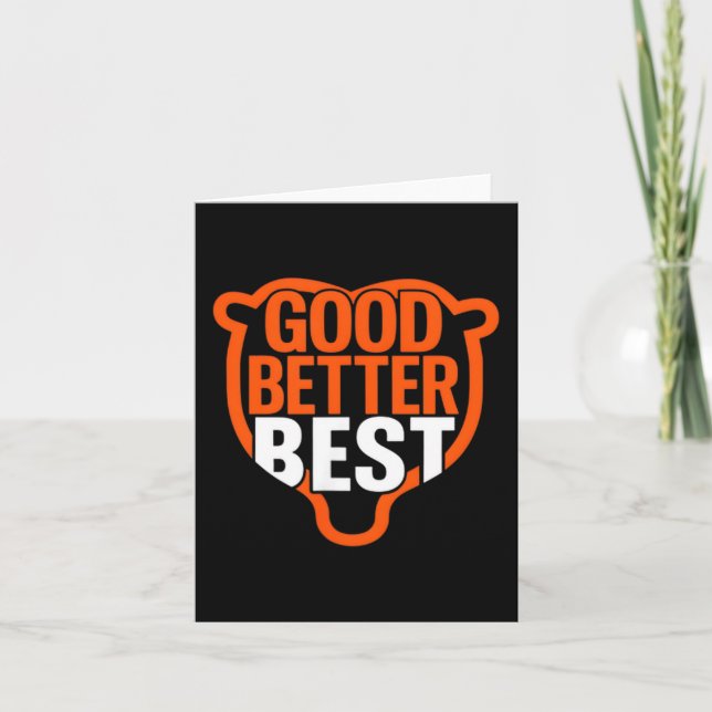 Carte Good Better Never Let It Rest Motivation Bear Claw (Devant)