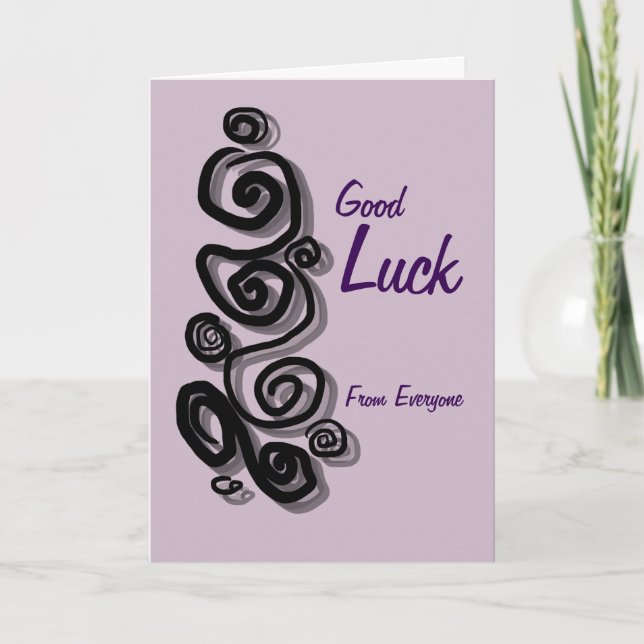 Carte Good Luck de tout le monde ajouter votre message S (Devant)