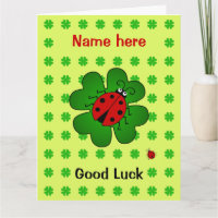 Good Luck grand nom personnalisé ladybug trocs