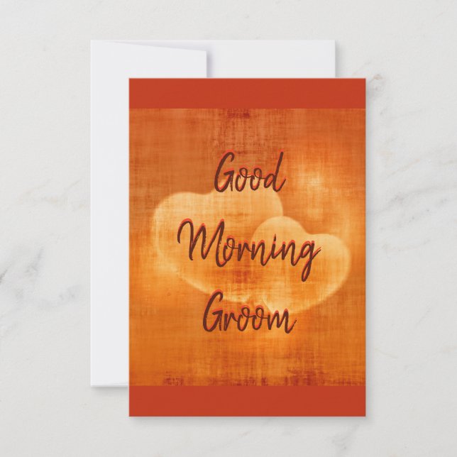 Carte Good Morning Groom (Devant)
