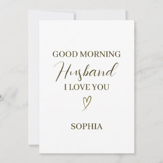 Carte Good Morning Husband Personalized Romantic Gift