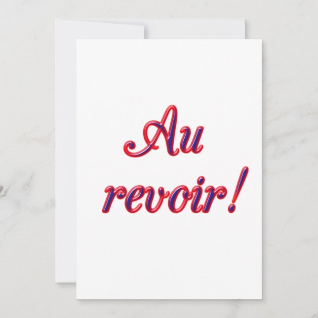 Carte Goodbye (Devant)