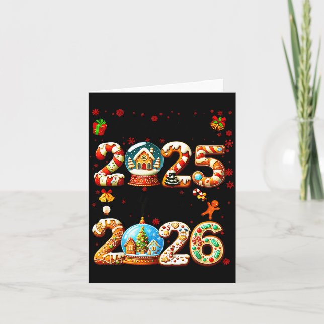 Carte Goodbye 2025 Hello 2026 Christmas And Happy New Ye (Devant)