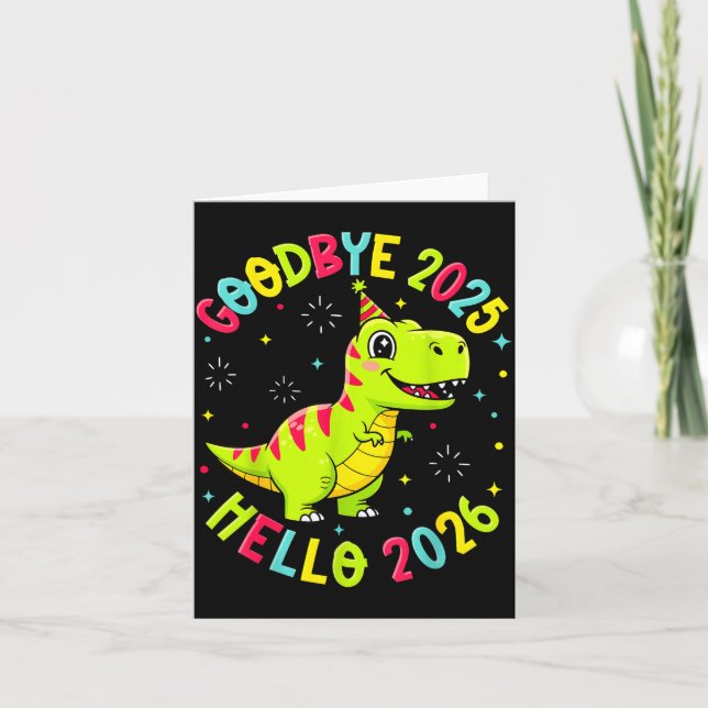 Carte Goodbye 2025 Hello 2026 Happy New Year 2026 Nye Cu (Devant)