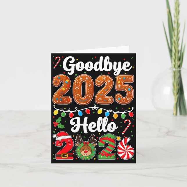 Carte Goodbye 2025 Hello 2026 Happy New Year's Eve Chris (Devant)