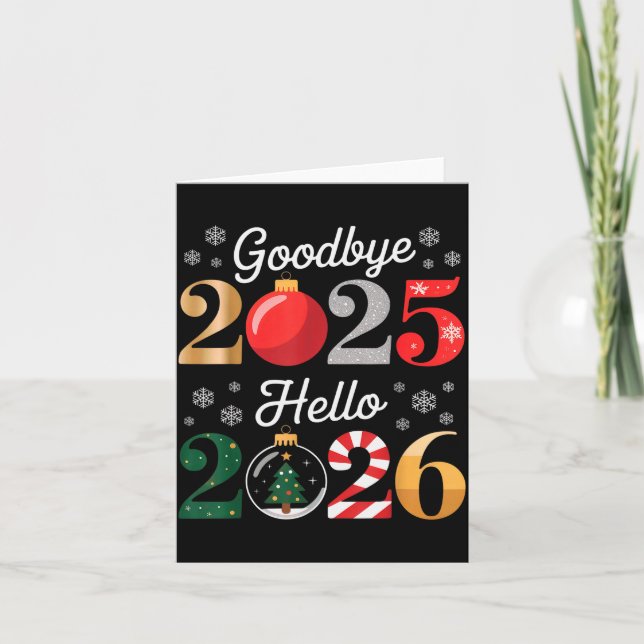 Carte Goodbye 2025 Hello 2026 Happy New Year's Eve Chris (Devant)