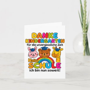 Carte Goodbye Kindergarten Hello School 2025 Colorful