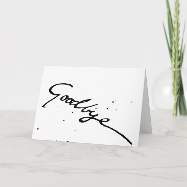 CARTE ***GOODBYE*** SOUHAITEZ-VOUS BIEN SUR VOTRE NOUVEL (Devant)