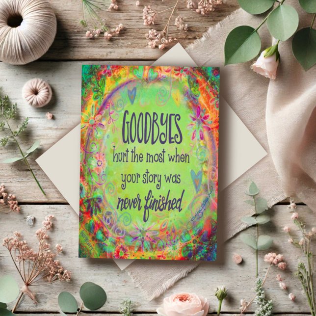Carte Goodbyes Hurt Quand l’histoire n’était pas terminé (Créateur téléchargé)